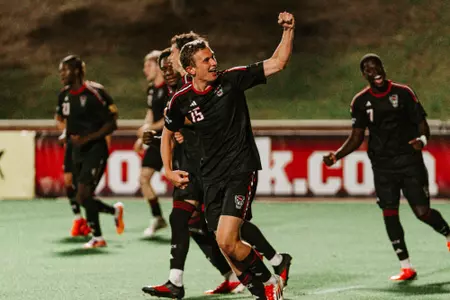 Aidan Payne - hat trick celebration vs. No. 4 UMKC