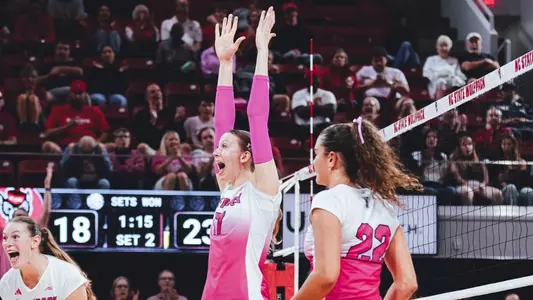 Talia Francom celebrating during annual Pink match 10/9/26
