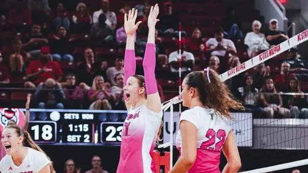 Talia Francom celebrating during annual Pink match 10/9/26