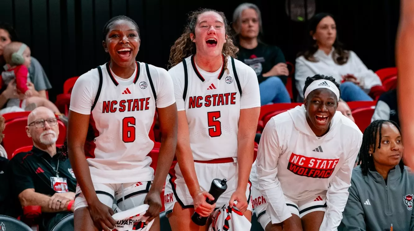 the bench gets excited in its game vs. High Point
