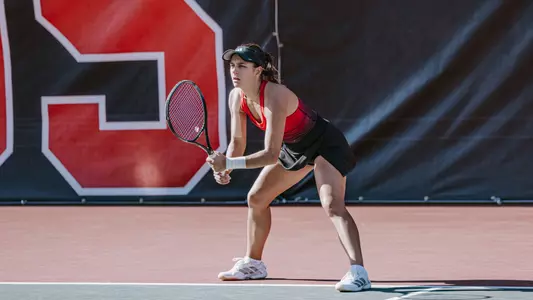 Lavinia Tanasie during women's tennis' Elite Eight match against Georgia.