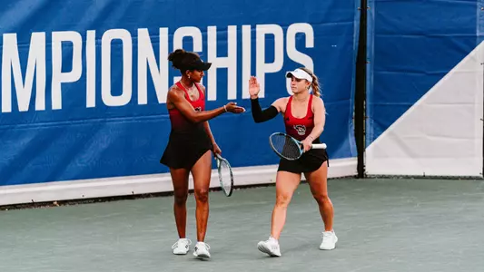 Victoria Osuigwe and Gabriella Broadfoot at ACC Championships