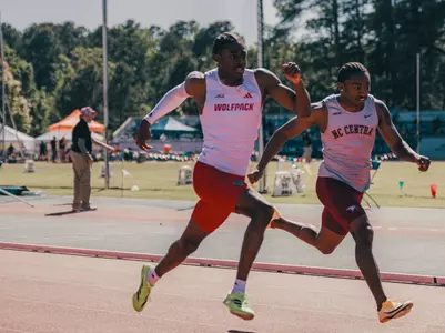 Ryan Farness competes in 100m dash at Duke Twilight 5/3/26