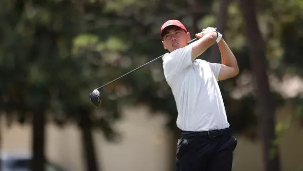 Rylan Shim plays at the 2026 ACC Men's Golf Championship, Second Round at Shark's Tooth Golf Club in Panama City Beach, FL on April 24, 2026. (Credit: Andy Mead/YCJ)