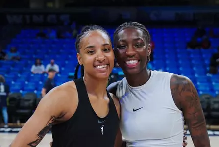 Wolfpack Alumnae Aziaha James and Saniya Rivers Meet Up Before They Square Off in WNBA Game in 2025