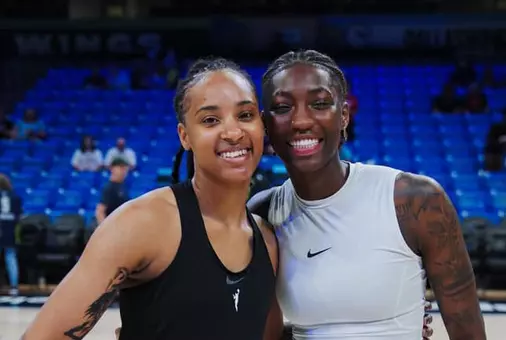 Wolfpack Alumnae Aziaha James and Saniya Rivers Meet Up Before They Square Off in WNBA Game in 2025