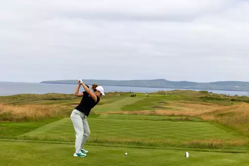 Marie Madsen swings at the Arnold Palmer Cup this past summer