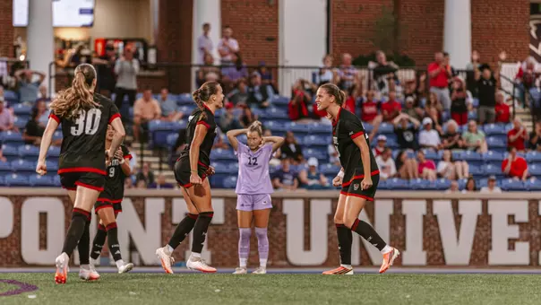 Erica Roberts and Fien Leijdekker during NC State's win at High Point