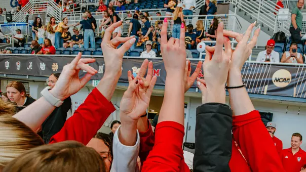 Swim & Dive team huddle
