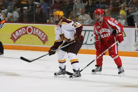 Nick Bjudstad scored for Minnesota on Saturday.