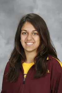 Senior Mikaya Larson has fought through a knee injury in her career, but has worked her way into the Gopher's Top 14 lineup
