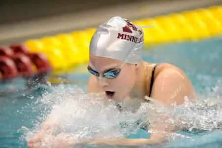 Junior Lauren Greenberg helped the 200 medley relay open the meet with a victory.