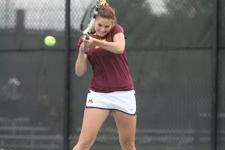 Freshman Julia Courter won twice in singles on Friday.