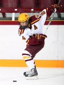 Senior forward Jen Schoullis is a team captain this season
