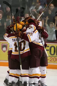 Minnesota scored four second-period goals en route to its season-opening win.