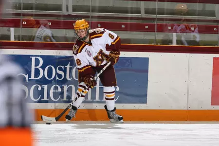 Amanda Kessel tallied three goals for the Gophers today