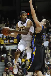 Rodney Williams looks to pass against South Dakota State.