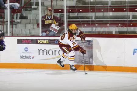 Megan Bozek is tied for first in the nation in scoring by defensemen