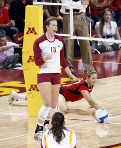 Ashley Wittman had a double double against Nebraska