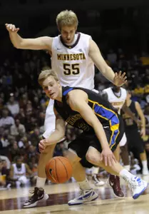 Elliott Eliason made his first collegiate start versus Mount St. Mary's and had four points and four rebounds.