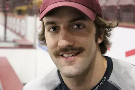 His teammates agree - Taylor Matson has the Gophers' best mustache