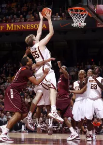 Freshman center Elliott Eliason had eight points and seven boards to help the Gophers defeat the Hokies, 58-55.