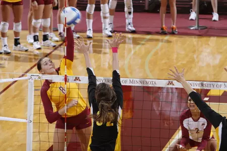 Katherine Harms had 10 kills against the Spartans