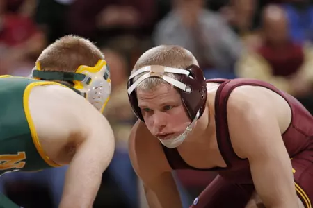 No. 2 ranked Zach Sanders improved to 8-0 on the season after picking up a 24-9 tech. fall win over No. 19 Joe Roth