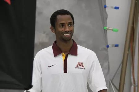 Hassan Mead getting headshot taken