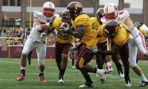 Duane Bennett pulled his own blocked punt out of the air and scored against Miami (Ohio).