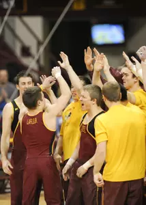 The team celebrates after a solid performance.