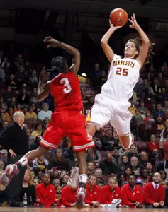 Katie Loberg had 13 points and six rebounds Sunday against the Buckeyes.