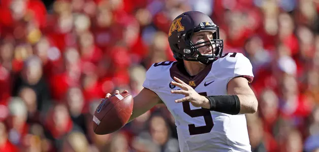 Philip Nelson looks to throw.