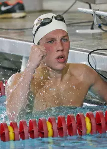 CJ Smith won the 1,000 free Friday night against the Badgers.