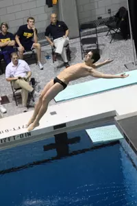 Mikey Ross won 3 meter diving Friday at Michigan