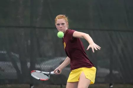 Pauline Gilbert paired with Tereza Brichacova to claim a doubles championship today and will compete for the singles consolation title tomorrow.