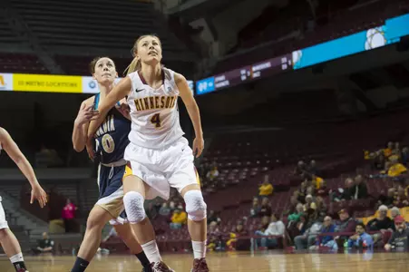 Jackie Johnson came up with two rebounds on the game