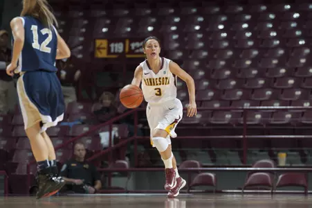 Freshman Shayne Mullaney had eight points and eight assists in the Gophers' win vs. Ohio.