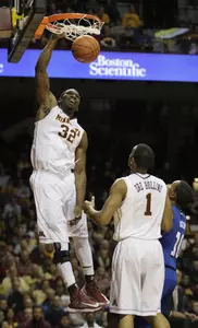 Trevor Mbakwe finished with nine points and a game high 12 rebounds against Richmond on Sunday.