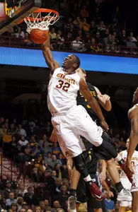 Trevor Mbakwe collected his second double-double of the season with 14 points and a career-high 18 rebounds last week against NDSU.