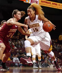 Micaëlla Riché and the Gophers host UMKC on Friday at 7:00 p.m.