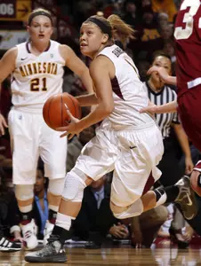 Rachel Banham knocked down five three-pointers in the Gophers' win vs. UMKC.