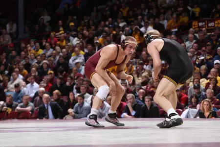 Cody Yohn and the Gophers face Iowa at 2 p.m. this afternoon at the National Duals semifinals