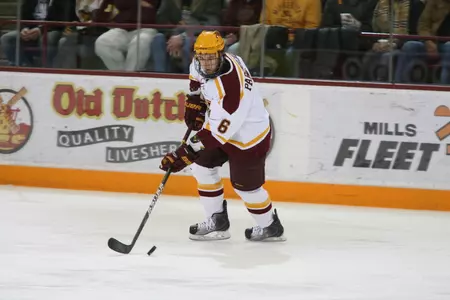 Jake Parenteau's first career goal was the overtime game-winner at Nebraska Omaha.