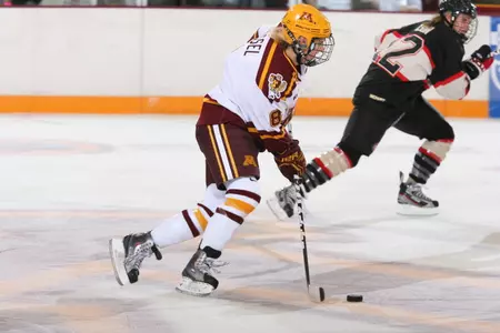 Amanda Kessel leads the team with 58 points