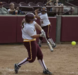 Kari Dorle hit two home runs in the team's 13-0 victory over Bethune-Cookman.