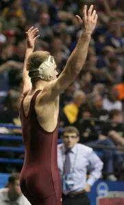 Dylan Ness will wrestle Penn State's Frank Malinaro for the 149 pound NCAA Championship on Saturday night.