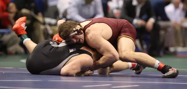 Tony Nelson pinned Mike McMullan of Northwestern to advance to tonight's semifinals.