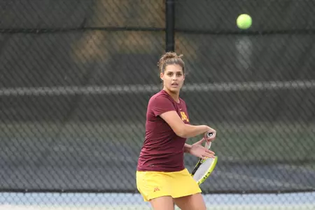 Freshman Aria Lambert is 7-4 in singles play this spring.