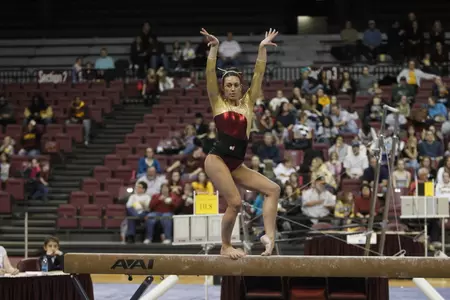 Amber Hammerschmidt tallied All-Big Ten honors on beam two weeks ago.